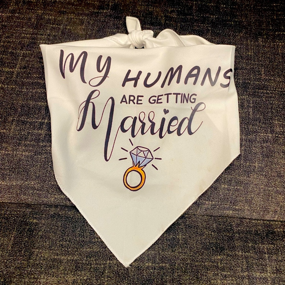 My Humans Are Getting Married Dog Bandana